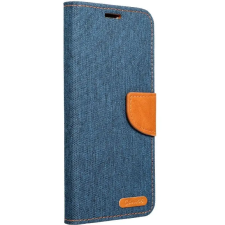 utángyártott Apple iPhone 15 Pro Max, Oldalra nyíló tok, stand, Canvas Book, sötétkék tok és táska