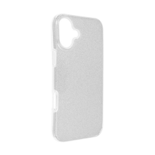 utángyártott Apple iPhone 16 Plus csillámos hátlap tok, ezüst tok és táska