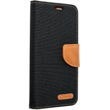 utángyártott Apple iPhone 16 Plus, Oldalra nyíló tok, stand, Canvas Book, fekete tok és táska