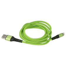 utángyártott Apple iPhone 6S Plus készülékhez kábel (USB-A 2.0 (Apa), Lightning (Apa), 180cm, Fekete / Zöld, 2.4V) - Utángyártott kábel és adapter