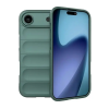 utángyártott Apple iPhone Air (2025), Szilikon tok, közepesen ütésálló, 3D minta, sötétzöld