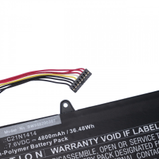 utángyártott Asus F205TA, F205TA-1A készülékekhez laptop akkumulátor (7.6V, 4800mAh / 36.48Wh, Fekete) - Utángyártott asus notebook akkumulátor