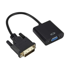 utángyártott Átalakító kábel (DVI (Apa), VGA (Anya), 10cm, Fekete) - Utángyártott kábel és adapter