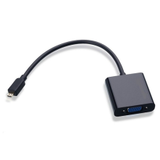 utángyártott Átalakító kábel (HDMI D (Apa), VGA (Anya), 15cm, Fekete) - Utángyártott kábel és adapter