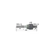 utángyártott Axiális csukló Fendt F926301100010 - M28 x 1,5 / M30 x 1,5 autóalkatrész