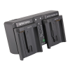 utángyártott Canon BAT20, LP-E4, LP-E4N akkumulátorokhoz fényképezőgép dual töltőállomás (12.6V, 980mA) - Utángyártott
