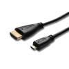 utángyártott CHUWI HiBook Pro készülékhez átalakító kábel (HDMI-A (Apa), micro HDMI-D (Apa), 1.4m, Fekete) - Utángyártott
