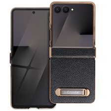 utángyártott Crystal Samsung Galaxy Z Flip 7 hátlap tok, fekete-arany tok és táska