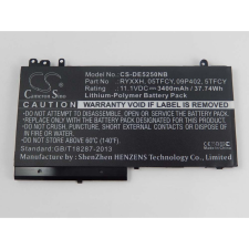 utángyártott Dell Latitude 12 E5250-9585 készülékhez laptop akkumulátor (11.1V, 3400mAh / 37.74Wh, Fekete) - Utángyártott dell notebook akkumulátor