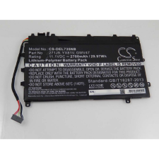 utángyártott Dell Latitude 13 7350 készülékhez laptop akkumulátor (11.1V, 2700mAh / 29.97Wh, Fekete) - Utángyártott dell notebook akkumulátor