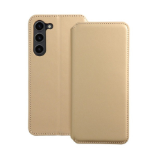 utángyártott Dual Pocket Samsung S24 PLUS flip tok, arany tok és táska