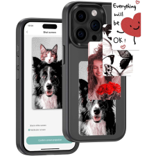 utángyártott E-Ink okos telefontok, programozható NFC kijelzővel iPhone 13 Pro, fekete tok és táska