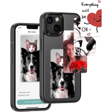 utángyártott E-Ink okos telefontok, programozható NFC kijelzővel iPhone 14 Pro, fekete tok és táska
