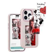 utángyártott E-Ink okos telefontok, programozható NFC kijelzővel iPhone 14 Pro, rózsaszín tok és táska