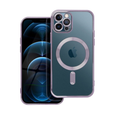 utángyártott Electro Mag Apple iPhone 12 Pro MagSafe szilikon tok, lila tok és táska