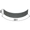 utángyártott Fékbetét hátsó Steyr - 351 x 60 x 6 mm