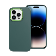 utángyártott Frame Apple iPhone 14 Pro közepesen ütésálló tok kameravédő kerettel, zöld tok és táska