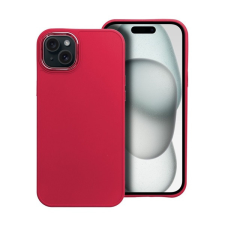 utángyártott Frame iPhone 15 Plus közepesen ütésálló tok kameravédő kerettel, magenta tok és táska