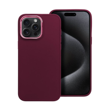 utángyártott Frame Iphone 15 Pro Max közepesen ütésálló tok kameravédő kerettel, lila tok és táska