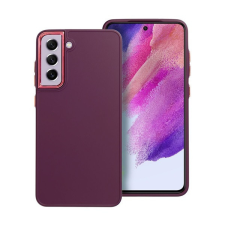 utángyártott Frame Samsung Galaxy S21 FE szilikon tok, lila tok és táska