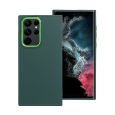 utángyártott Frame Samsung Galaxy S22 Ultra közepesen ütésálló tok kameravédő kerettel, zöld tok és táska