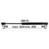utángyártott Gázrugó ajtókhoz Steyr 1-34-701-485 - 280 N, hossz 320 mm