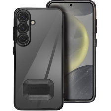 utángyártott Glam Samsung Galaxy S25+ szilikon tok kameravédő-lencsével, fekete tok és táska