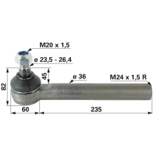utángyártott Gömbcsukló Lindner - M24 x 1,5 IG autóalkatrész