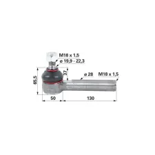 utángyártott Gömbcsukló New Holland - M18 x 1,5 IG autóalkatrész