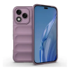utángyártott Huawei Honor 400 Lite, Szilikon tok, közepesen ütésálló, 3D minta, lila