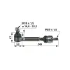 utángyártott Nyomtávrúd komplett Steyr 48084980 - M18 x 1,5, hossz 300 mm