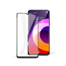 utángyártott Oppo A16/A16s Full Glue Ceramic hajlított tempered glass kijelzővédő üvegfólia, fekete mobiltelefon kellék