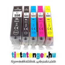  Utángyártott PGI-550XXL/CLI-551XXL prémium, új multipack 5 db. patron nyomtatópatron & toner