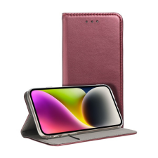 utángyártott Samsung S24 Smart Magneto flip tok, burgundy tok és táska