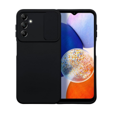 utángyártott Slide Samsung Galaxy A14 5G/A14 4G, kameravédős szilikon tok, fekete (5903396208577) tok és táska