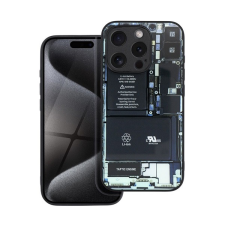 utángyártott Tech iPhone 15 Pro szilikon hátlap tok, fekete (5903396282485) tok és táska
