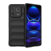 utángyártott Xiaomi 13 Pro, Szilikon tok, közepesen ütésálló, 3D minta, fekete
