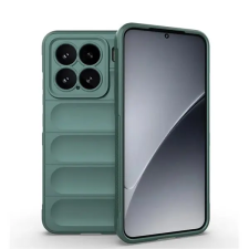 utángyártott Xiaomi 15, Szilikon tok, közepesen ütésálló, 3D minta, sötétzöld tok és táska