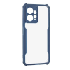 utángyártott Xiaomi Redmi Note 12 4G, Szilikon tok, közepesen ütésálló, légpárnás sarok, akril hátlap, Anti-Drop Case, átlátszó/sötétkék