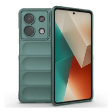utángyártott Xiaomi Redmi Note 13 5G, Szilikon tok, közepesen ütésálló, 3D minta, sötétzöld tok és táska