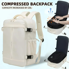  Utazó Hátizsák- Vákuumos -Bézs- 40 X 25 X 20 CM hátizsák