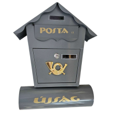  Utcai Postaláda Újságtartóval - Szürke postaláda