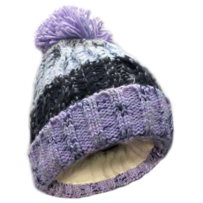  UTE sapka kötött lila-fehér pom pom