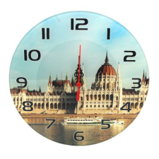  Üveg falióra - Budapest ajándéktárgy