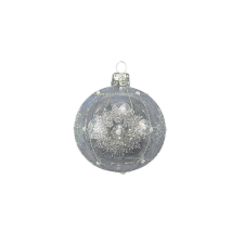  Üveg gömb átlátszó ezeüstcsillag karácsonyfadísz