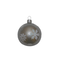  Üveg gömb ezüst 7 cm karácsonyfadísz
