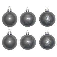  Üveg gömb szett Barna 6 db karácsonyfadísz