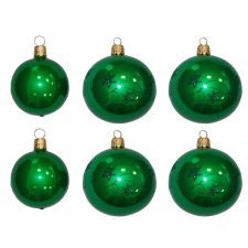  Üveg gömb szett zöld 6 db 6 cm karácsonyfadísz