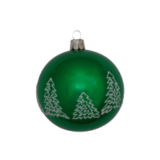  Üveg gömb Zöld 7 cm karácsonyfadísz