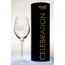  Üveg pohár swarovski dísszel bor 360ml Celebration 60yr dekoráció